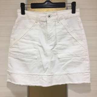 ザラ(ZARA)のゆう様専用 ZARA ホワイトデニムスカート(ミニスカート)