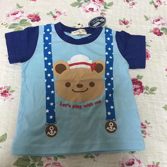 新品！くまちゃんTシャツ80 キッズ/ベビー/マタニティのベビー服(~85cm)(Ｔシャツ)の商品写真