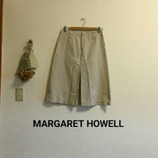 マーガレットハウエル(MARGARET HOWELL)のマーガレットハウエル♡リネン混スカート(ひざ丈スカート)