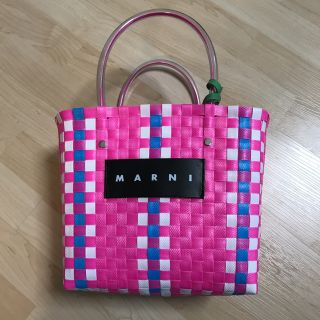 マルニ(Marni)の【最安】MARNI FLOWER CAFEピクニックバッグ(かごバッグ/ストローバッグ)