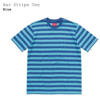 シュプリーム(Supreme)の貴重 XL SUPREME BAR STRIP TEE 青 新品 タグ付き(その他)