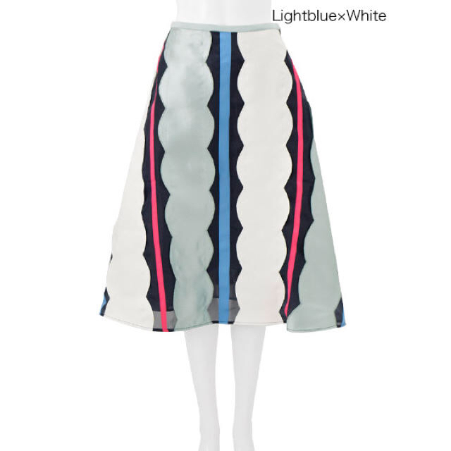 Chesty(チェスティ)の※FIMO様専用 Chesty☆スカラップスカート Lightblue サイズ0 レディースのスカート(ひざ丈スカート)の商品写真