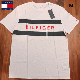 トミーヒルフィガー(TOMMY HILFIGER)のTOMMY　HILFIGER　ホワイトロゴTシャツ　（M）新品(Tシャツ/カットソー(半袖/袖なし))