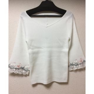 プロポーションボディドレッシング(PROPORTION BODY DRESSING)の今季🎀レース エンブロイダリー ニット✨(ニット/セーター)