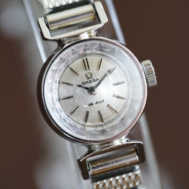 OMEGA(オメガ)の美品 オメガ デビル カットガラス シルバー 手巻き レディース Omega レディースのファッション小物(腕時計)の商品写真
