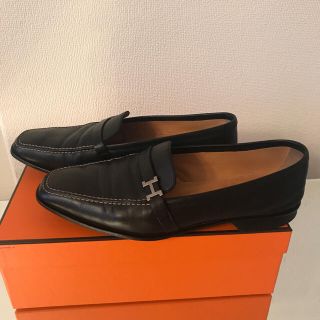 エルメス(Hermes)のHermes 黒ローファー 24.5センチ(ローファー/革靴)