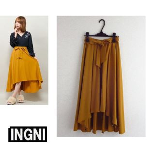 イング(INGNI)の新品★INGNIイング★共生地サッシュ付PEツイルイレヘム/スカート(ロングスカート)