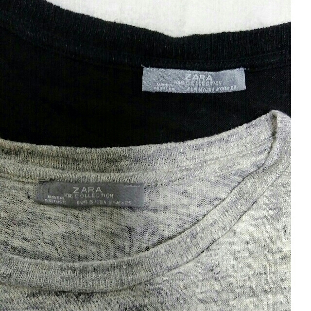 ZARA(ザラ)の☆あめ☆様専用ですZARA Tシャツ黒、ｲﾈｽニット2点 レディースのトップス(Tシャツ(半袖/袖なし))の商品写真