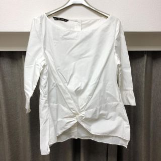 ザラ(ZARA)の未使用✨ZARA 白ブラウス Ｌ(シャツ/ブラウス(長袖/七分))