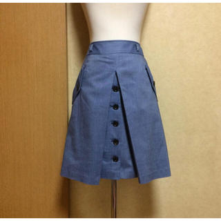 ビアッジョブルー(VIAGGIO BLU)のViaggio blu ボックスプリーツスカート No.134(ひざ丈スカート)