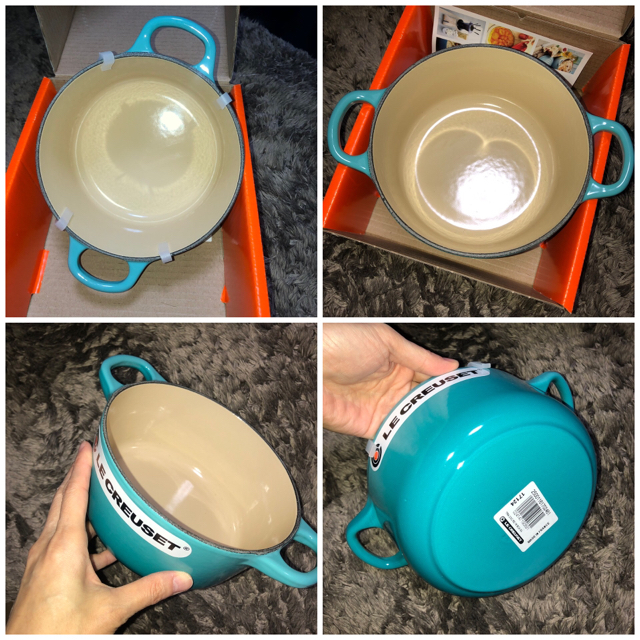 【新品 レア】ルクルーゼ ココットロンド 16㎝ カリビアンブルー 送料込