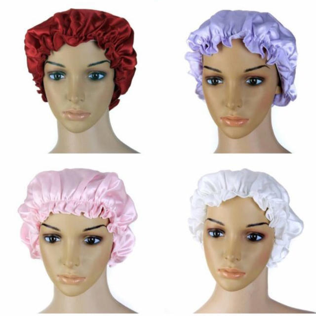 送料無料 高品質 ナイトキャップ シルク100% ヘアケア ピンク コスメ/美容のヘアケア/スタイリング(ヘアケア)の商品写真