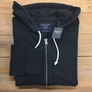 アバクロンビーアンドフィッチ(Abercrombie&Fitch)の新品【メンズXS】★アバクロ★ウォッシュ加工薄手ジップパーカー/グレー/無地(パーカー)