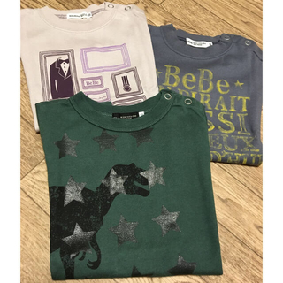 ベベ(BeBe)のBeBe   新品 Tシャツ 90センチ 3枚セット(Tシャツ/カットソー)