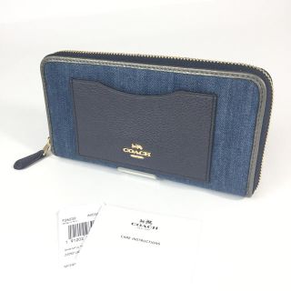 コーチ(COACH)のコーチ COACH デニム ウイズ レザー 長財布 F26232 新品(財布)