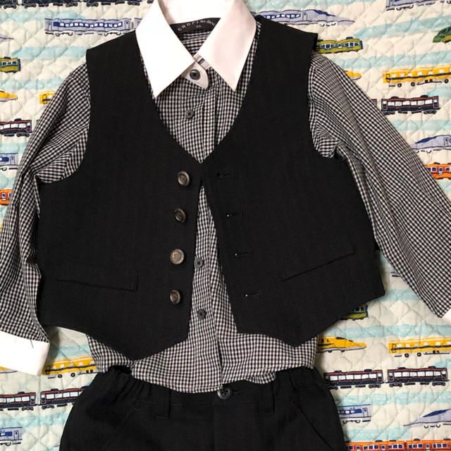 礼服 男の子 95 スーツ [専用] キッズ/ベビー/マタニティのキッズ服男の子用(90cm~)(ドレス/フォーマル)の商品写真