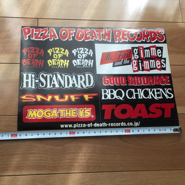 HIGH!STANDARD(ハイスタンダード)のPIZZA OF DEATH RECORDS 非売品 ステッカー‼︎ エンタメ/ホビーのタレントグッズ(ミュージシャン)の商品写真