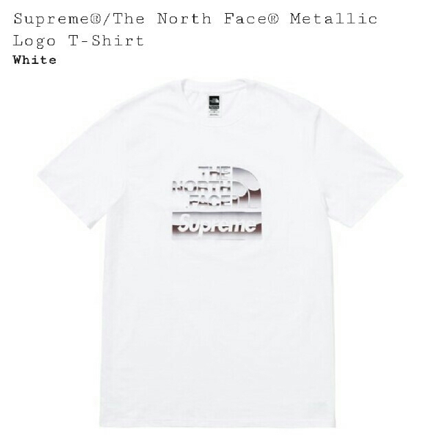 Supreme THE NORTH FACE Metallic Logo Tee