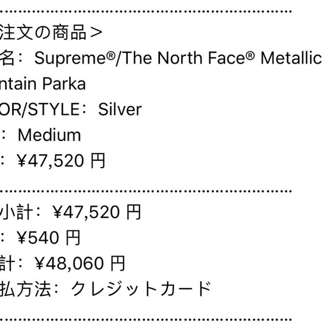 Supreme(シュプリーム)のSupreme The North Face Silver Sz M メンズのトップス(その他)の商品写真