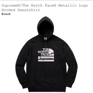 シュプリーム(Supreme)のsupreme  metallic logo hooded sweatshirt(パーカー)