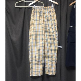 BURBERRY - チェックワイドパンツの通販 by 未名|バーバリーならラクマ