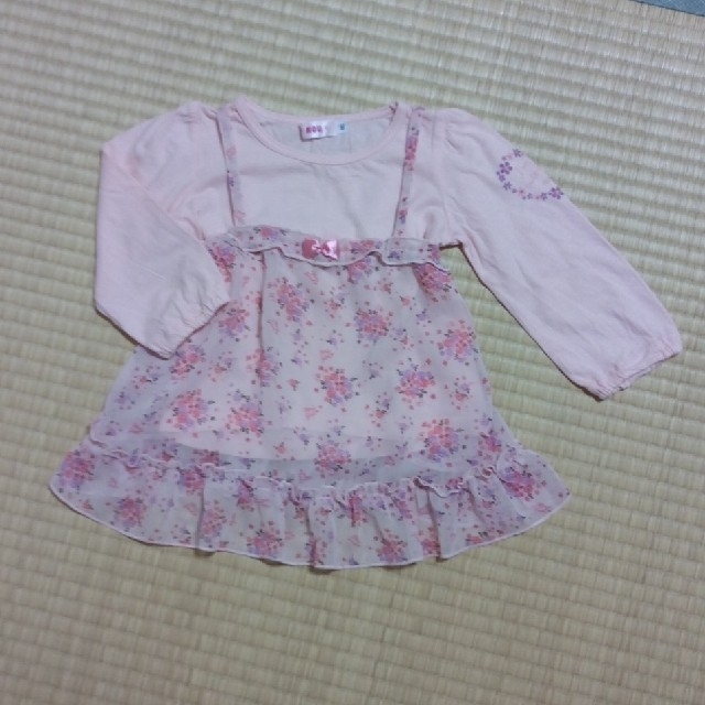 BeBe(ベベ)のBeBe  キャミワンピース＆Tシャツセット　サイズ80cm キッズ/ベビー/マタニティのベビー服(~85cm)(Ｔシャツ)の商品写真