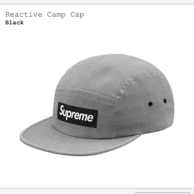 Supreme 18ss reactive camp cap blackのサムネイル