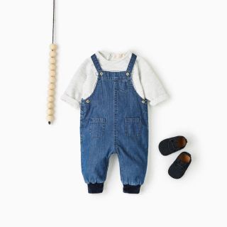 ザラキッズ(ZARA KIDS)のお値下げ！Zara babyデニムサロペット(パンツ)