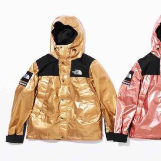 シュプリーム(Supreme)のTNF Metallic Mountain Parka supreme ゴールド(マウンテンパーカー)