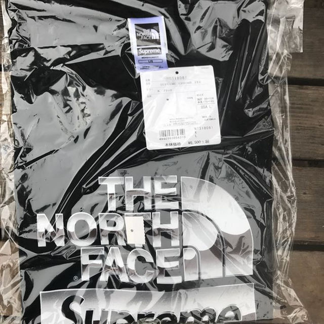 supreme North face Tシャツ ブラック Ｌ