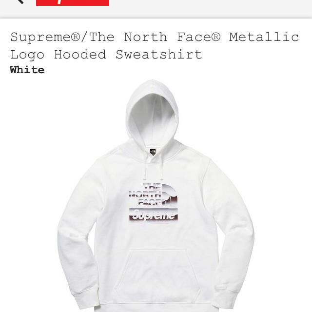 Supreme x The North Face パーカー白M - パーカー