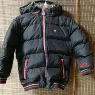 クイックシルバー(QUIKSILVER)のQUIKSILVER  kidsダウンジャンパー Mブラック(ジャケット/上着)