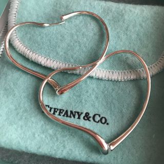 ティファニー(Tiffany & Co.)の銀座本店購入 美品 ティファニー オープンハート フープピアス 武井咲着用(ピアス)