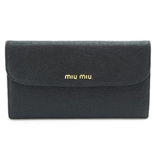 ミュウミュウ(miumiu)のmiumiu 長財布 ブラック (財布)