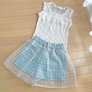 ジルバイジルスチュアート(JILL by JILLSTUART)のレース トップス ♡ ジルスチュアート タンクトップ キャミソール 白(キャミソール)