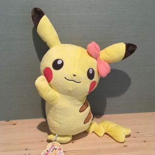 ポケモン(ポケモン)の期間限定値下げ！希少品！【限定非売品】めちゃでかぬいぐるみ～おめかしピカチュウ～(ぬいぐるみ/人形)