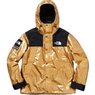 シュプリーム(Supreme)の即発送L supreme north face 金 ゴールド(マウンテンパーカー)