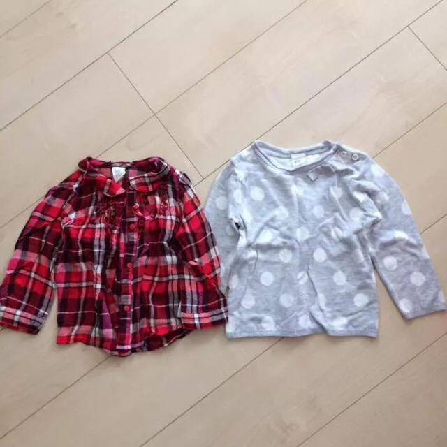 H&M(エイチアンドエム)の80 H&M シャツとニット セット キッズ/ベビー/マタニティのベビー服(~85cm)(ニット/セーター)の商品写真