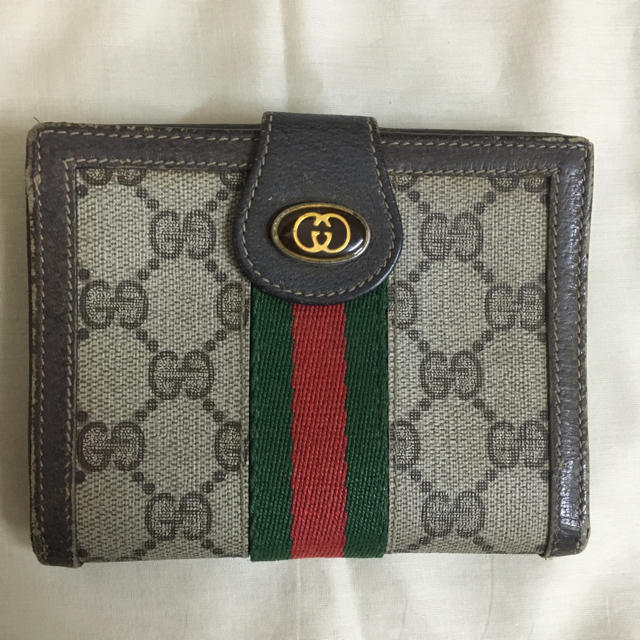 Gucci - GUCCI オールドグッチ ヴィンテージ 折り財布 シェリーライン の通販 by azu.37's shop｜グッチならラクマ