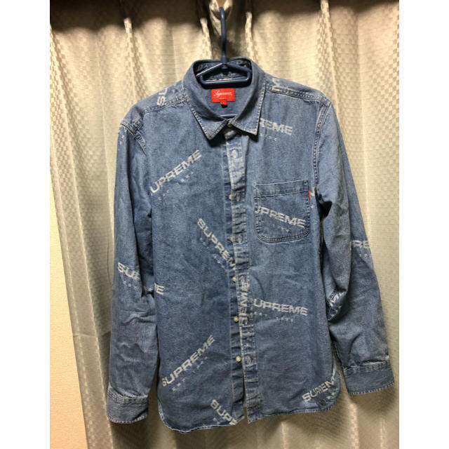 Supreme Jacquard Denim Shirt BlackM 17AW