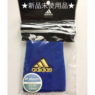 アディダス(adidas)のアディダス リストバンド ブルー 青 ゴールドロゴ (その他)