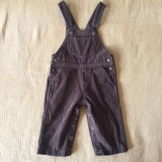 プチバトー(PETIT BATEAU)のプチバトー 12m/74cm コーデュロイ オーバーオール 茶 ベビー服(カバーオール)