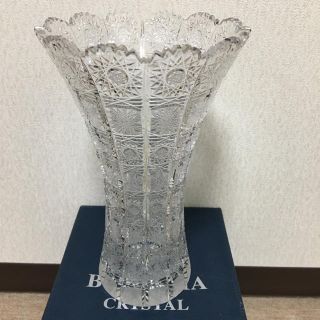 ボヘミア クリスタル(BOHEMIA Cristal)のBOHEMIA CRYSTAL☆フラワーベース☆花瓶(花瓶)