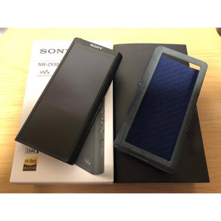 ソニー(SONY)のSONY NW-ZX300 黒 ウォークマン 美品 保証有 専用ケース付(ポータブルプレーヤー)