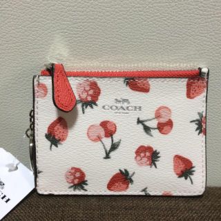 新品未使用】COACH コインケース ID パスケース ストロベリー - パス