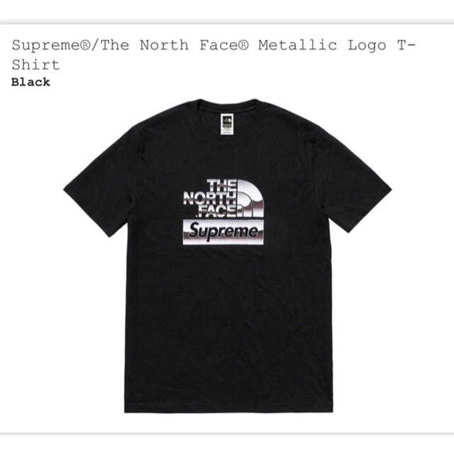 supreme ノースフェイス Tシャツ M ブラック