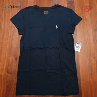 ポロラルフローレン(POLO RALPH LAUREN)のPOLO RALPH LAUREN　ネイビーワンポイントT　Ws（S）　新品(Tシャツ(半袖/袖なし))