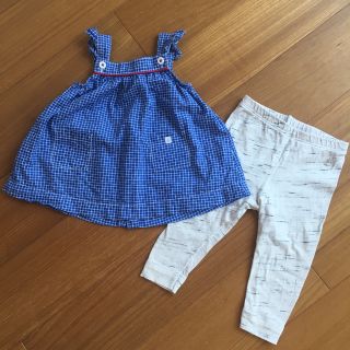 プチバトー(PETIT BATEAU)のプチバトー チュニック カルソン セット 6m-12m(その他)