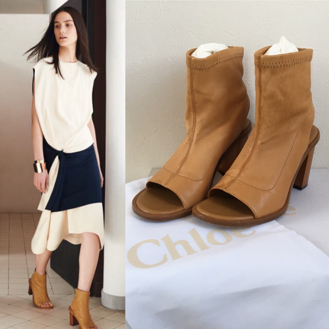 Chloe(クロエ)のCHLOE 正規品 オープントゥサンダル (ブラウン) レディースの靴/シューズ(サンダル)の商品写真