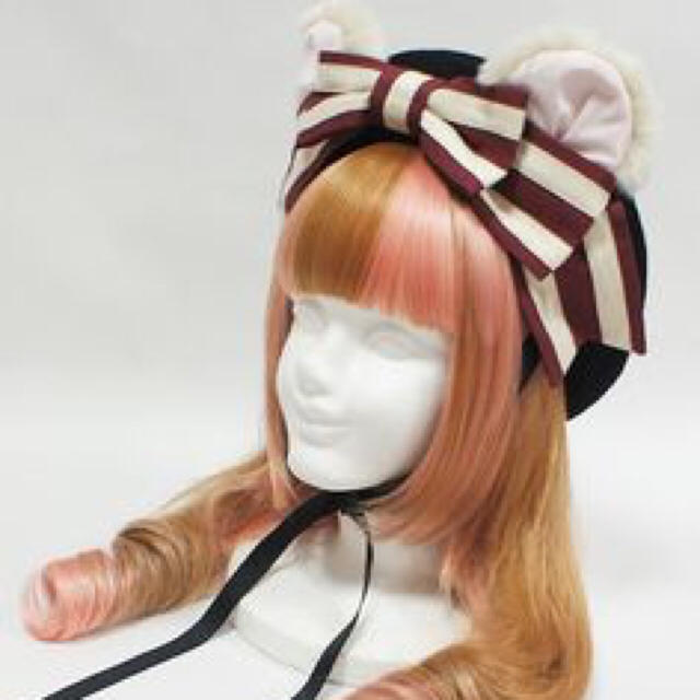 Angelic Pretty(アンジェリックプリティー)のAngelic Pretty プレゼントbearベレー レディースの帽子(ハンチング/ベレー帽)の商品写真